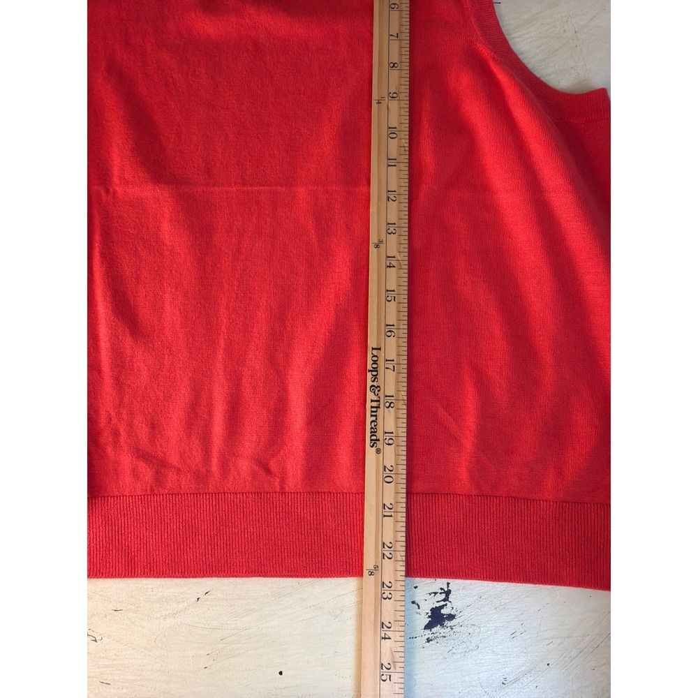 Cable & Gauge Sweater Vest Women 3X Red Knit Sleeveless Crew Neck NWT - Picture 6 of 7